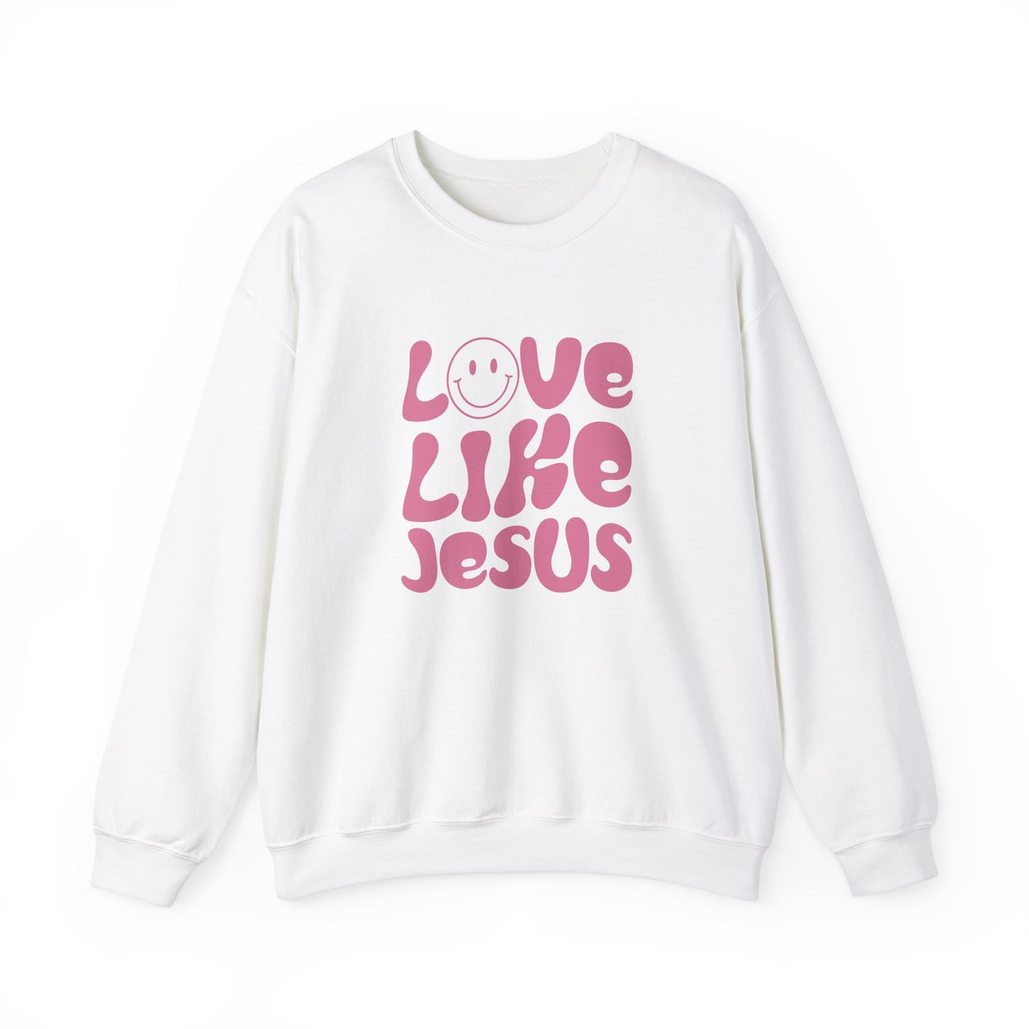 Love Like Jesus Scripture Crewneck For Women, Perfect For Religious Students, Teachers, Perfect Gift For Christian Faith, Catholic School Gift & Faithful Individuals