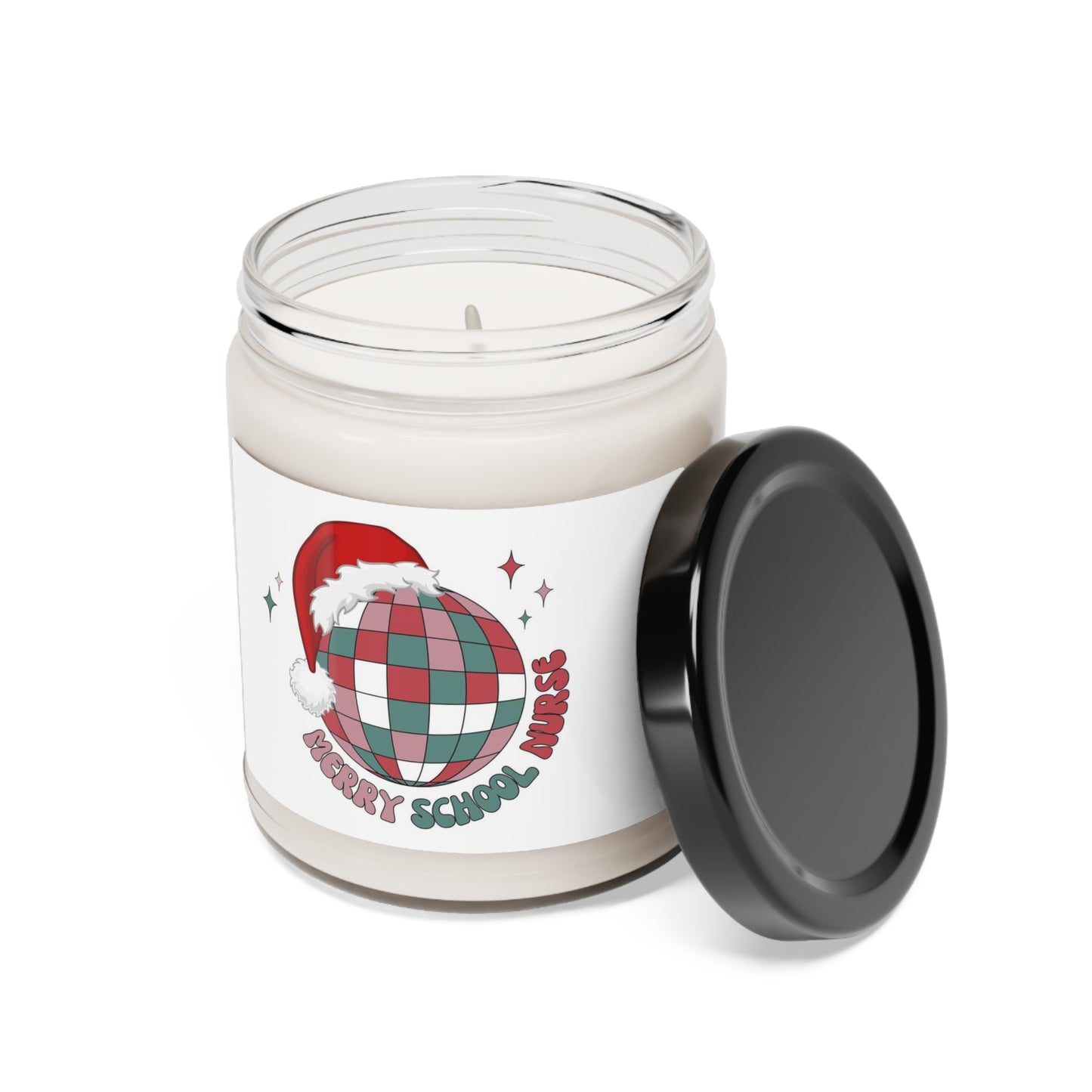 Merry School Nurse Candle Scented 9oz, Cotton Wick, Glass Jar Perfect For Nurse Week, Students, Graduates, Registered Nurse, ER, Pediatric, Oncology, NICU, Nurse Retirement