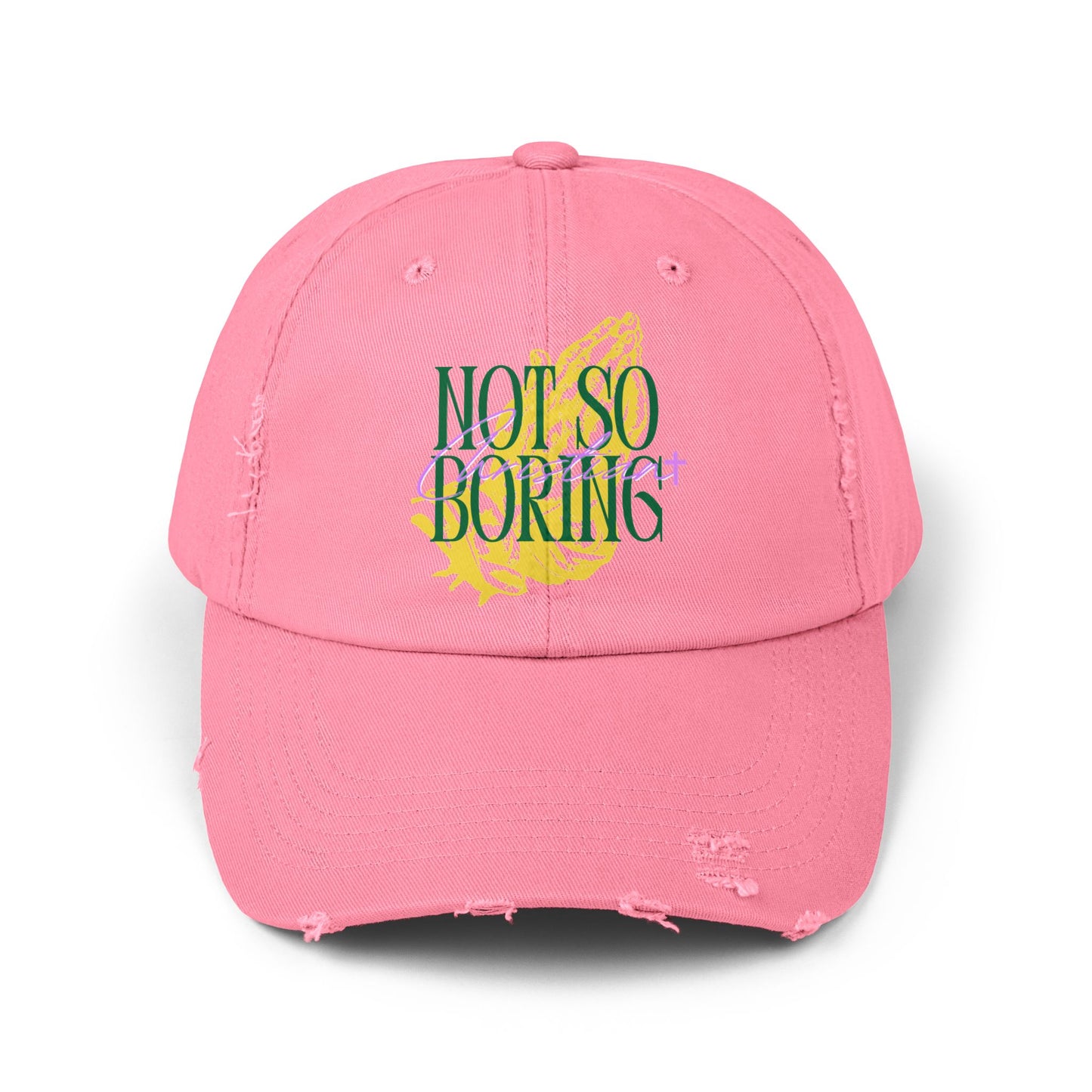 Not So Boring Christian Distressed Cap