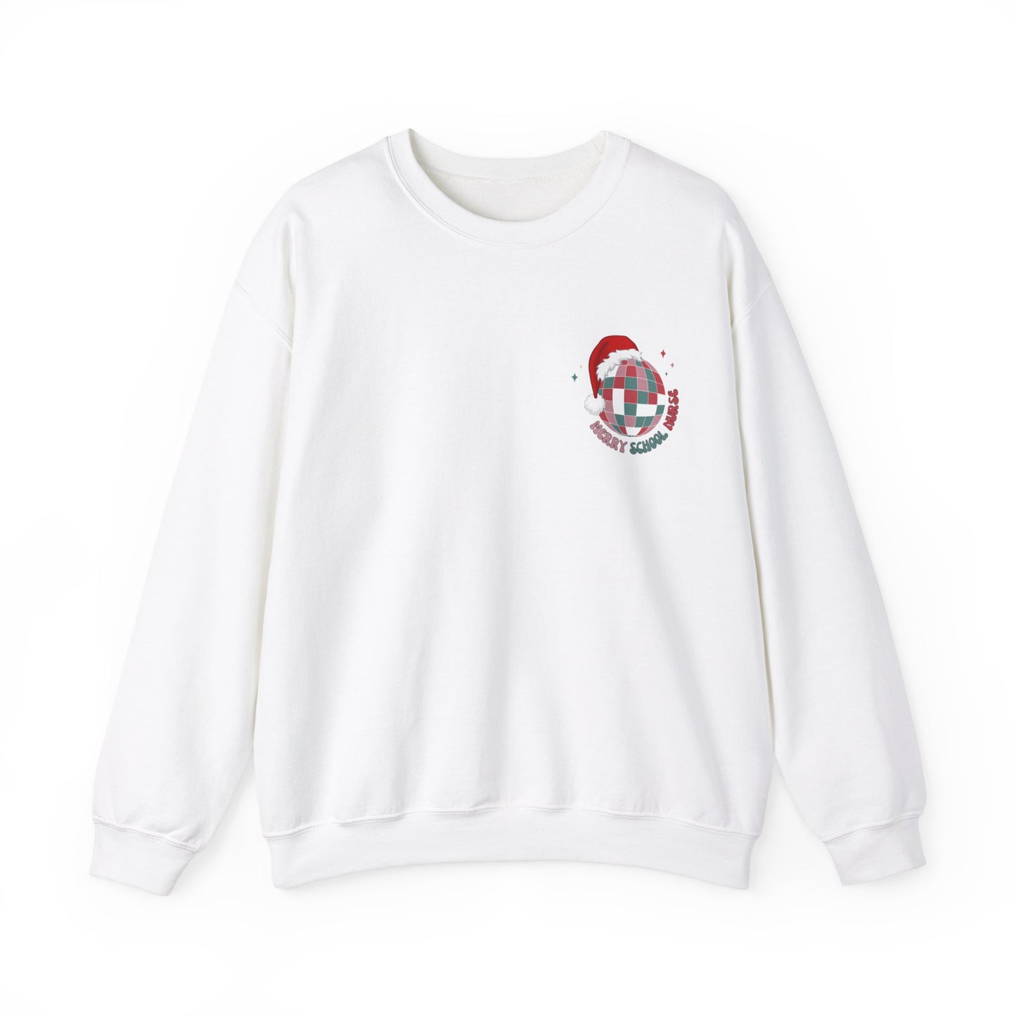 Merry Nurse Crewneck Graphic Sweatshirt, Perfect For Nurse Week, Students, Nurse Graduates, Registered Nurses, ER Nurses, Paediatric, Oncology, NICU, Nurse Retirement, Perfect Cozy Sweater For Thanksgiving Or Christmas & Holidays