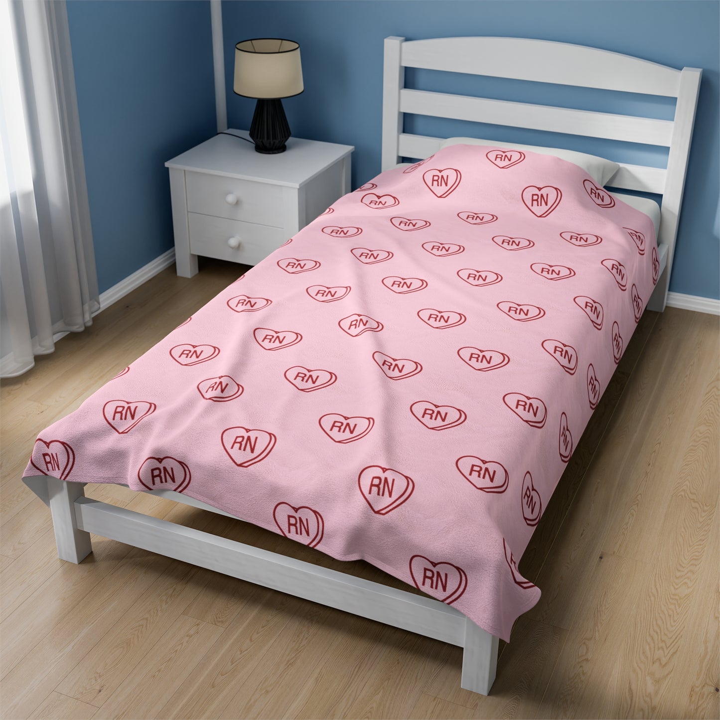 Valentine's Day Nurse Velveteen Plush Blanket