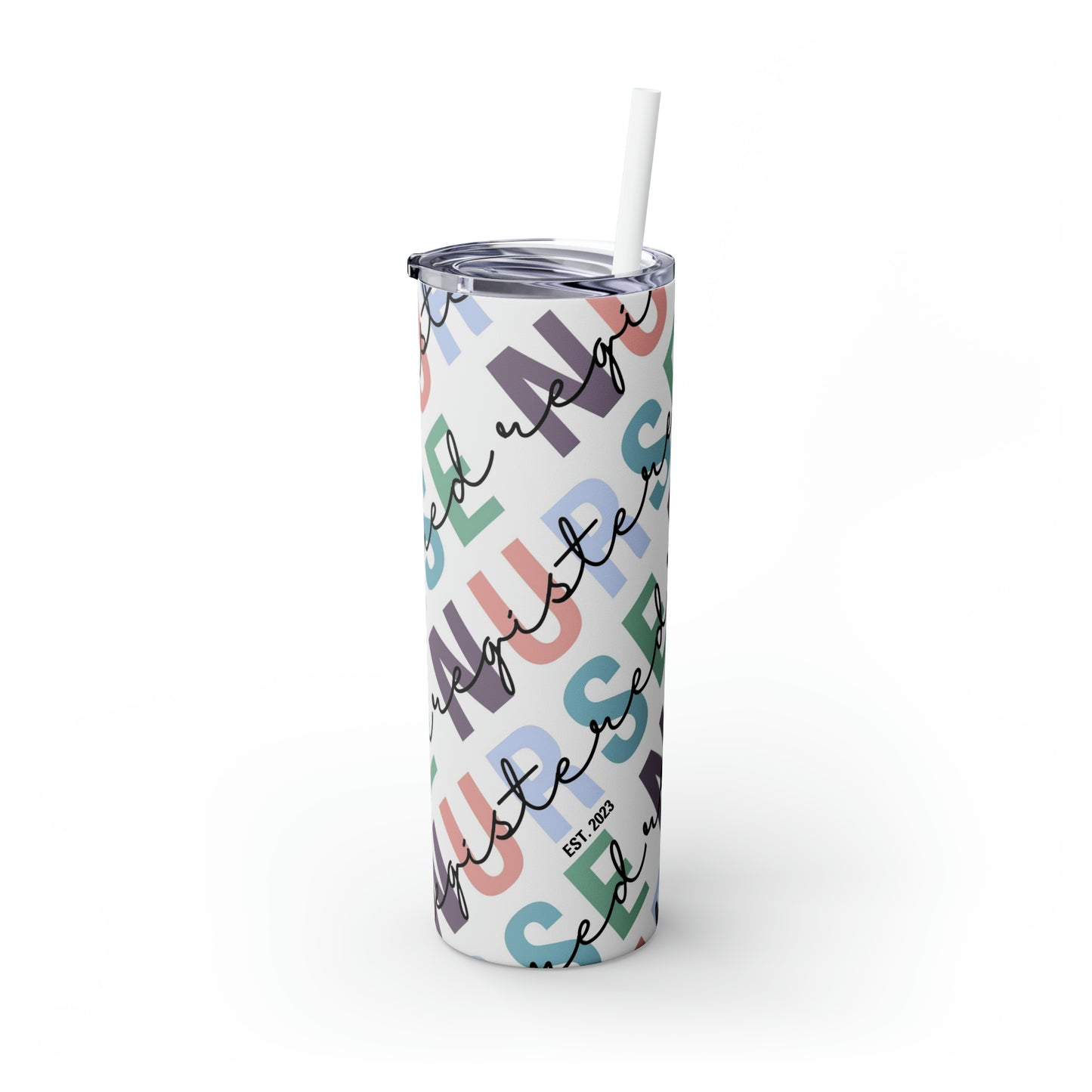 Skinny Tumbler with Straw, 20oz