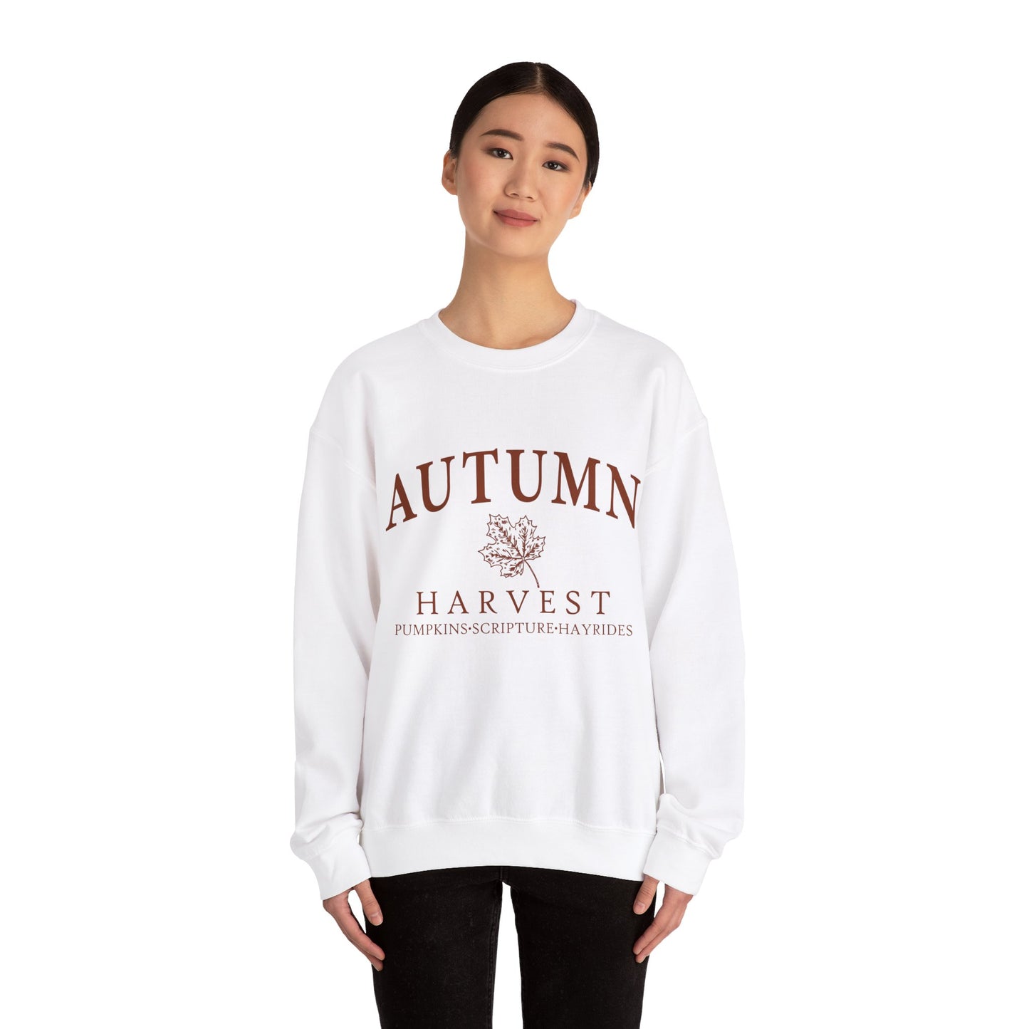 Fall Harvest Season Season Crewneck Sweatshirt For Women and Girls, Perfect For Religious Students, Bible Study Groups, Teachers, Perfect Gift For Christian Faith, Catholic School Gift & Faithful Individuals