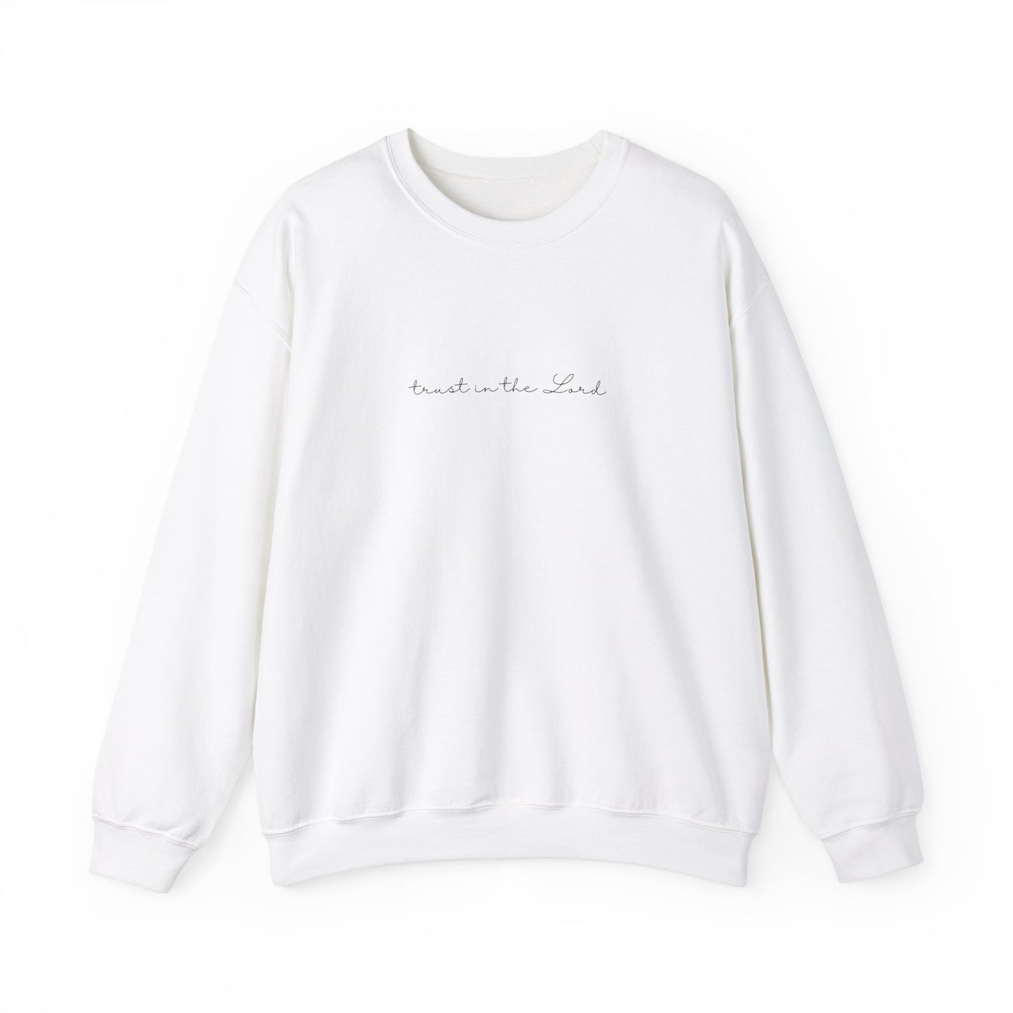 Trust In The Lord Trendy Scripture Crewneck For Women, Perfect For Religious Students, Teachers, Perfect Gift For Christian Faith, Catholic School Gift & Faithful Individuals