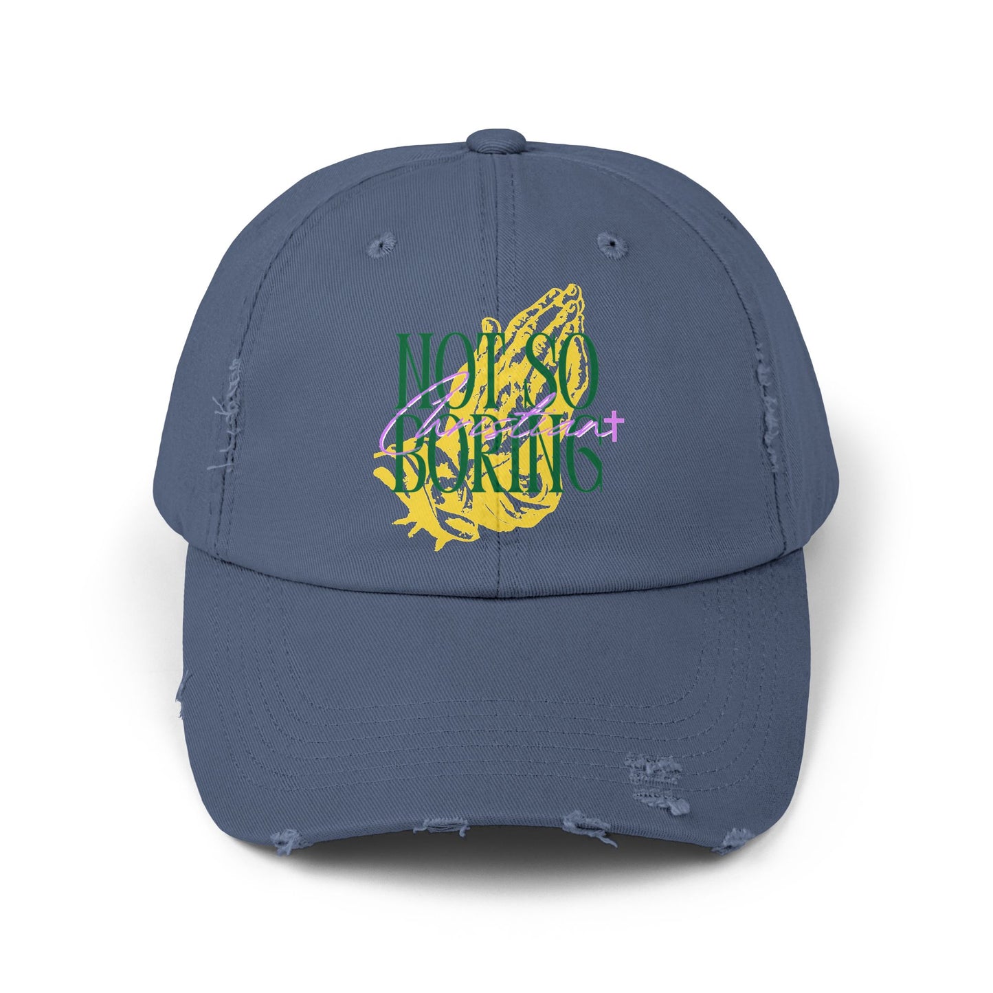 Not So Boring Christian Distressed Cap