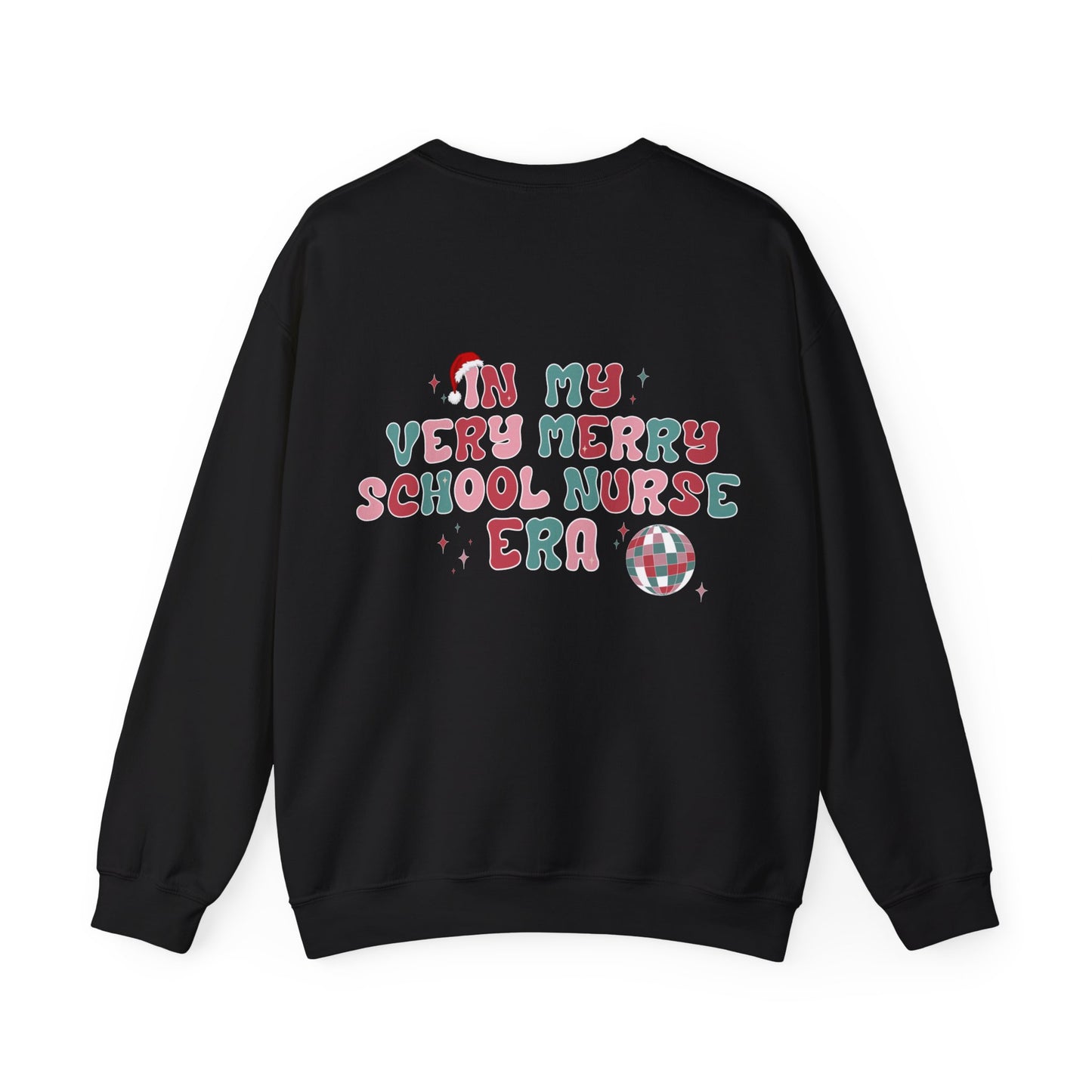 Merry Nurse Crewneck Graphic Sweatshirt, Perfect For Nurse Week, Students, Nurse Graduates, Registered Nurses, ER Nurses, Paediatric, Oncology, NICU, Nurse Retirement, Perfect Cozy Sweater For Thanksgiving Or Christmas & Holidays
