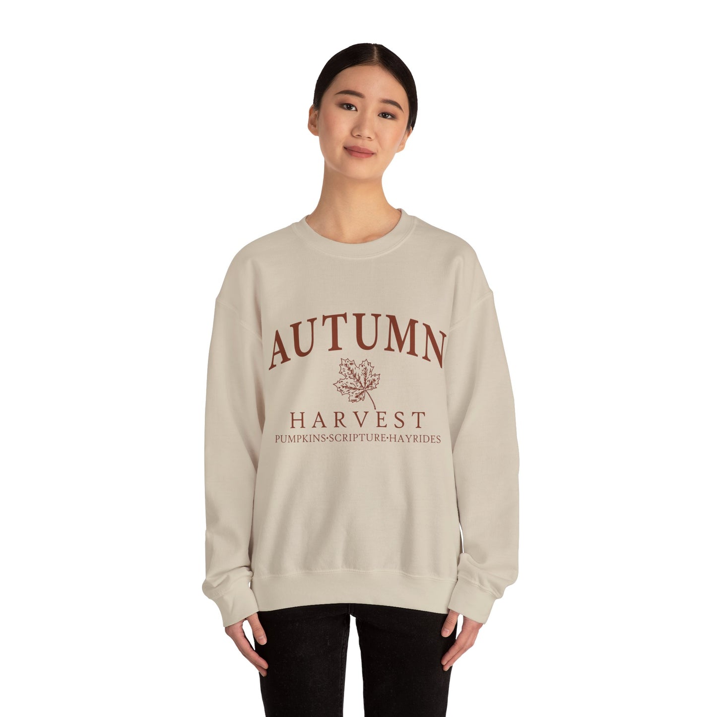 Fall Harvest Season Season Crewneck Sweatshirt For Women and Girls, Perfect For Religious Students, Bible Study Groups, Teachers, Perfect Gift For Christian Faith, Catholic School Gift & Faithful Individuals