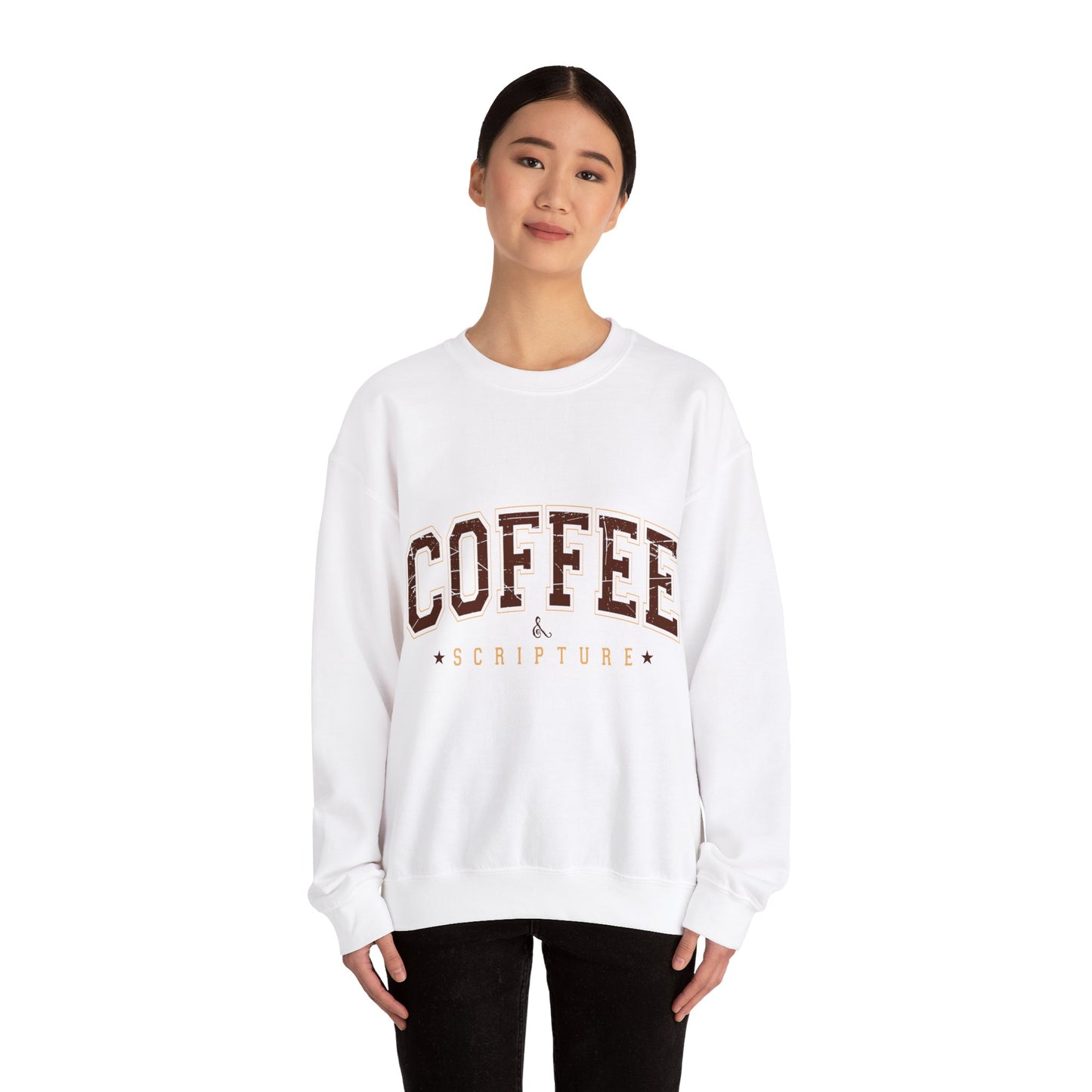 Fall Coffee and Scripture Crewneck Sweatshirt For Women and Girls, Perfect For Religious Students, Bible Study Groups, Teachers, Perfect Gift For Christian Faith, Catholic School Gift & Faithful Individuals