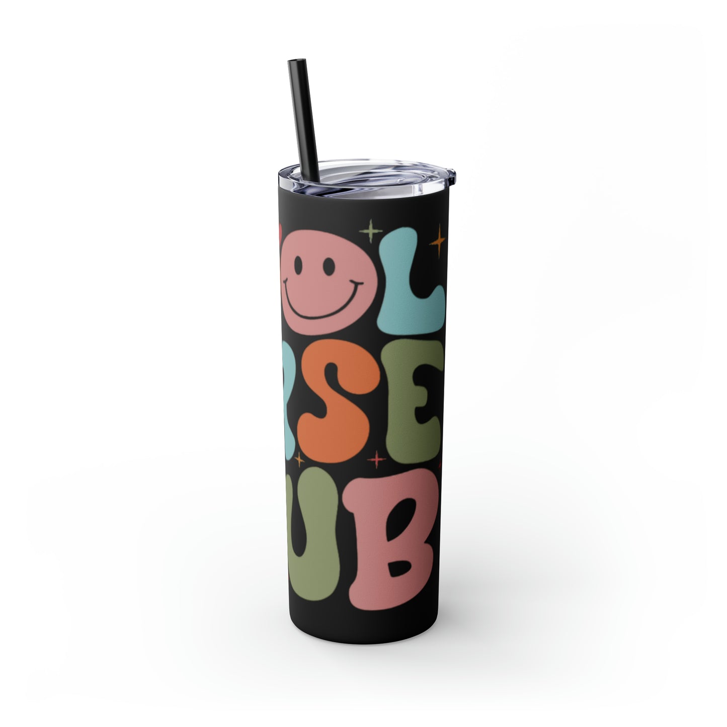 Cute Nurse Tumbler 20oz with Straw. Perfect For Nurse Week, Students, Graduates, Registered Nurse, ER, Pediatric, Oncology, NICU, Nurse Retirement - BPA Free, Stainless Steel