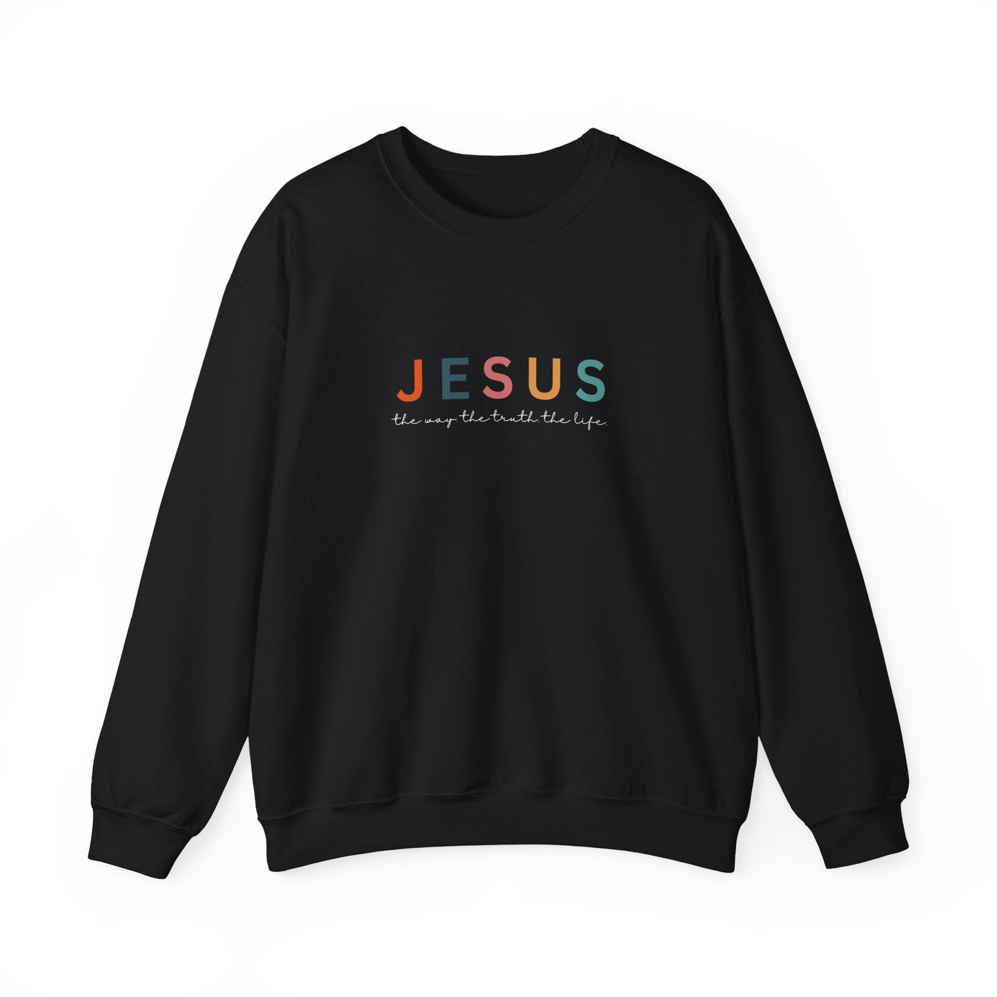 Jesus Trendy Scripture Crewneck For Women, Perfect For Religious Students, Teachers, Perfect Gift For Christian Faith, Catholic School Gift & Faithful Individuals