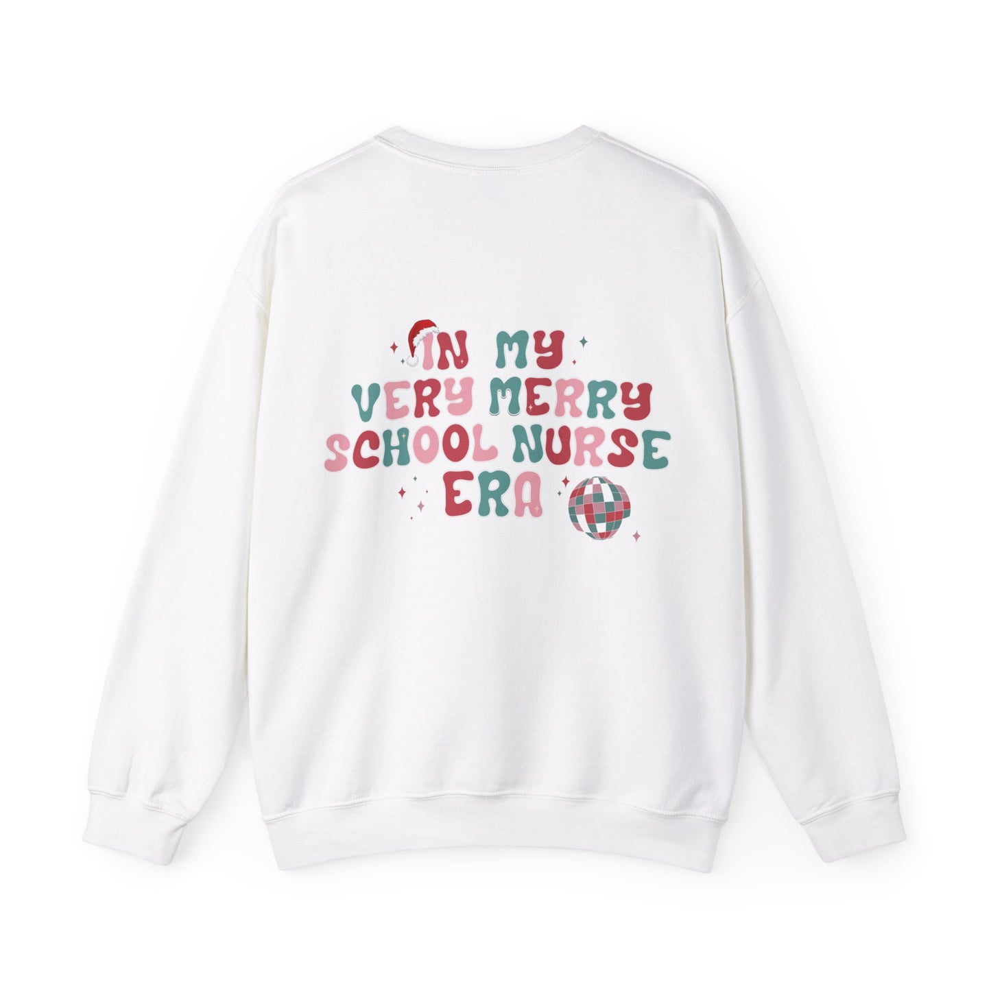 Merry Nurse Crewneck Graphic Sweatshirt, Perfect For Nurse Week, Students, Nurse Graduates, Registered Nurses, ER Nurses, Paediatric, Oncology, NICU, Nurse Retirement, Perfect Cozy Sweater For Thanksgiving Or Christmas & Holidays