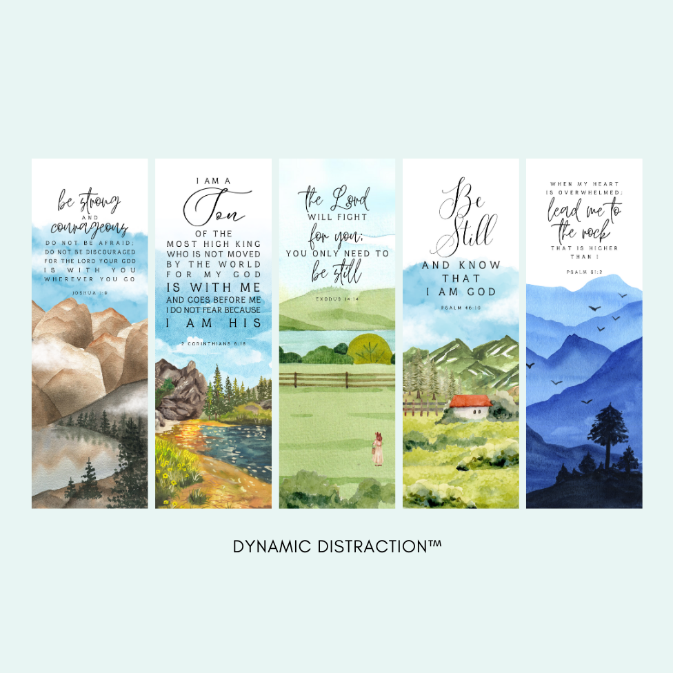 Watercolor Themed Scripture Printable Bookmark Project