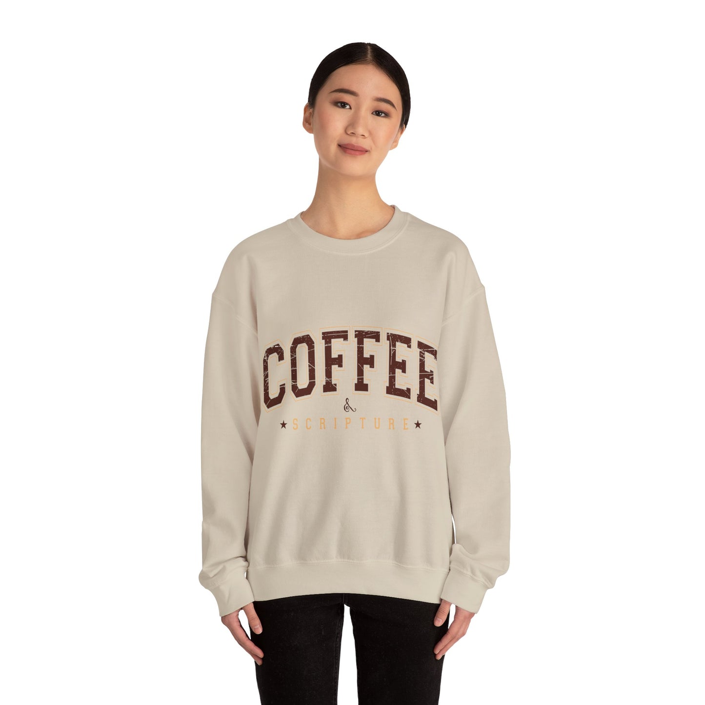 Fall Coffee and Scripture Crewneck Sweatshirt For Women and Girls, Perfect For Religious Students, Bible Study Groups, Teachers, Perfect Gift For Christian Faith, Catholic School Gift & Faithful Individuals
