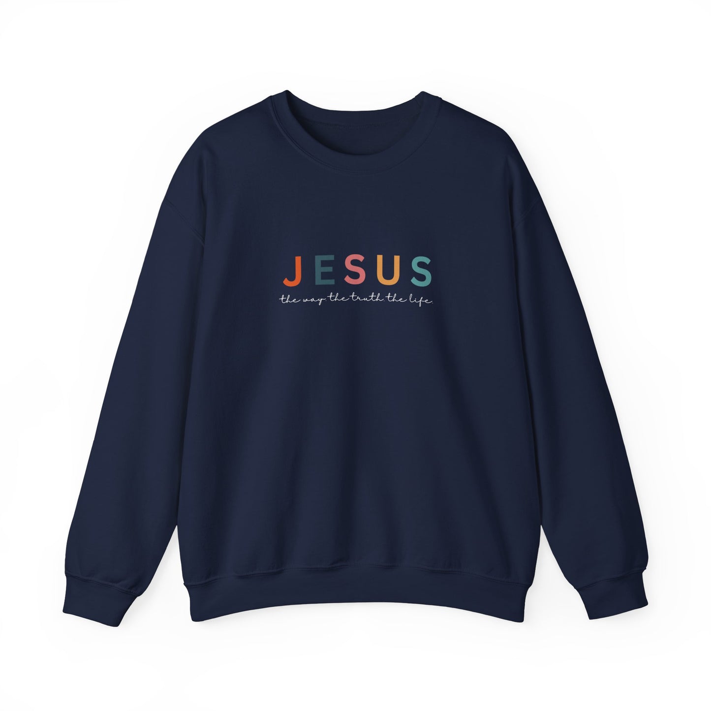 Jesus Trendy Scripture Crewneck For Women, Perfect For Religious Students, Teachers, Perfect Gift For Christian Faith, Catholic School Gift & Faithful Individuals