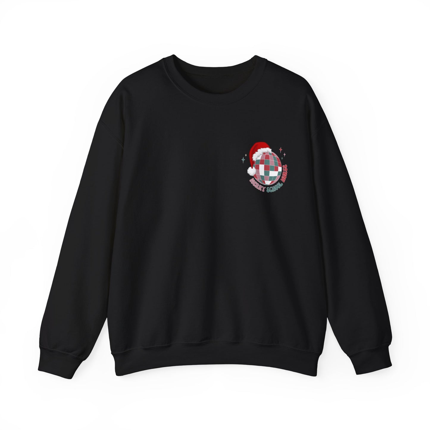 Merry Nurse Crewneck Graphic Sweatshirt, Perfect For Nurse Week, Students, Nurse Graduates, Registered Nurses, ER Nurses, Paediatric, Oncology, NICU, Nurse Retirement, Perfect Cozy Sweater For Thanksgiving Or Christmas & Holidays