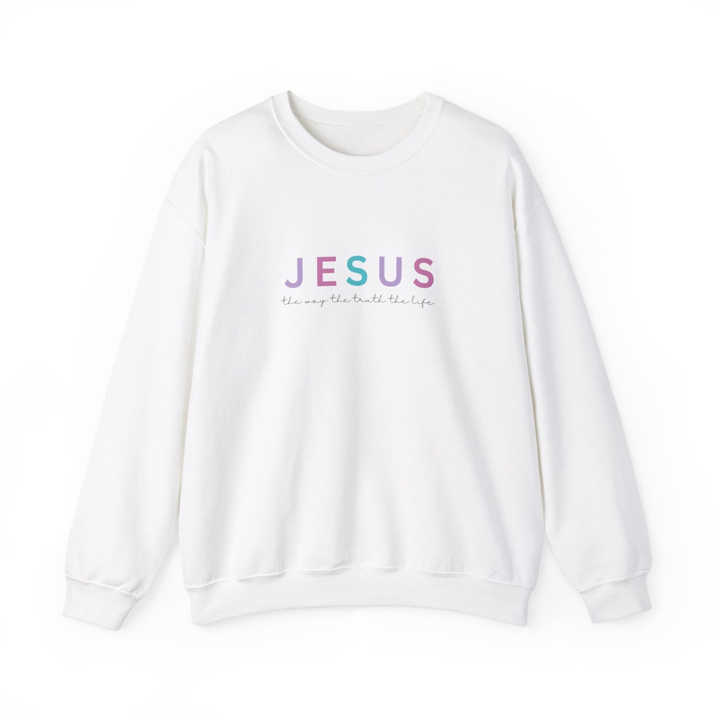 Jesus Scripture Crewneck For Women, Perfect For Religious Students, Teachers, Perfect Gift For Christian Faith, Catholic School Gift & Faithful Individuals