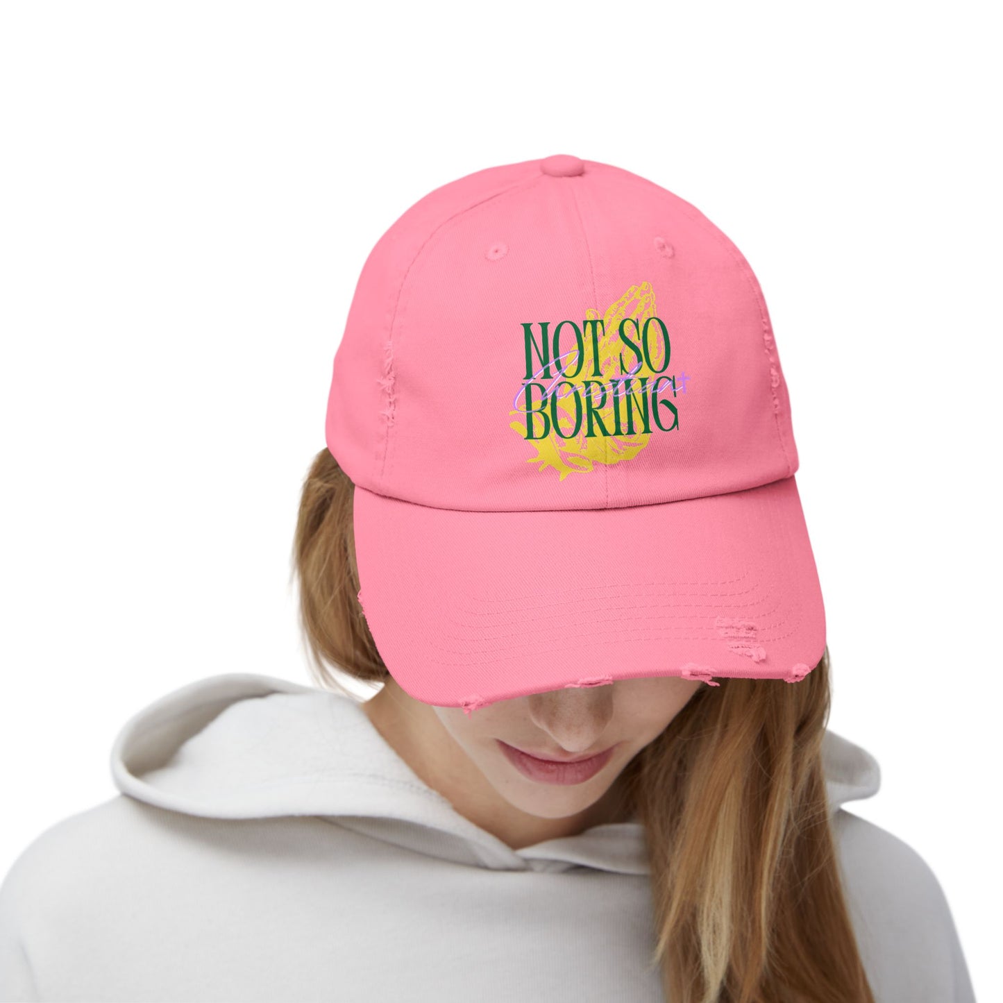 Not So Boring Christian Distressed Cap