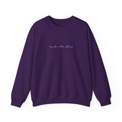 Trust In The Lord Trendy Scripture Crewneck For Women, Perfect For Religious Students, Teachers, Perfect Gift For Christian Faith, Catholic School Gift & Faithful Individuals