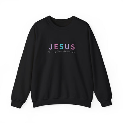 Jesus Scripture Crewneck For Women, Perfect For Religious Students, Teachers, Perfect Gift For Christian Faith, Catholic School Gift & Faithful Individuals