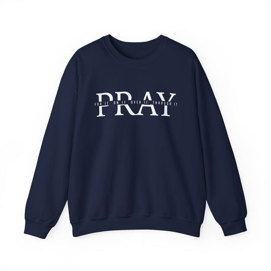 Pray For It Scripture Crewneck For Women, Perfect For Religious Students, Teachers, Perfect Gift For Christian Faith, Catholic School Gift & Faithful Individuals