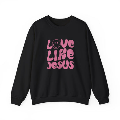 Love Like Jesus Scripture Crewneck For Women, Perfect For Religious Students, Teachers, Perfect Gift For Christian Faith, Catholic School Gift & Faithful Individuals