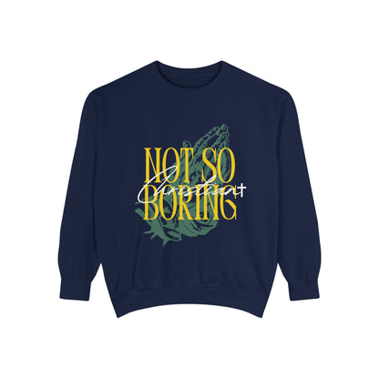 Not So Boring Christian Official Mens Crewneck Perfect For Religious Students, Bible Study Groups, Teachers, Perfect Gift For Christian Faith, Catholic School Gift & Faithful Individuals