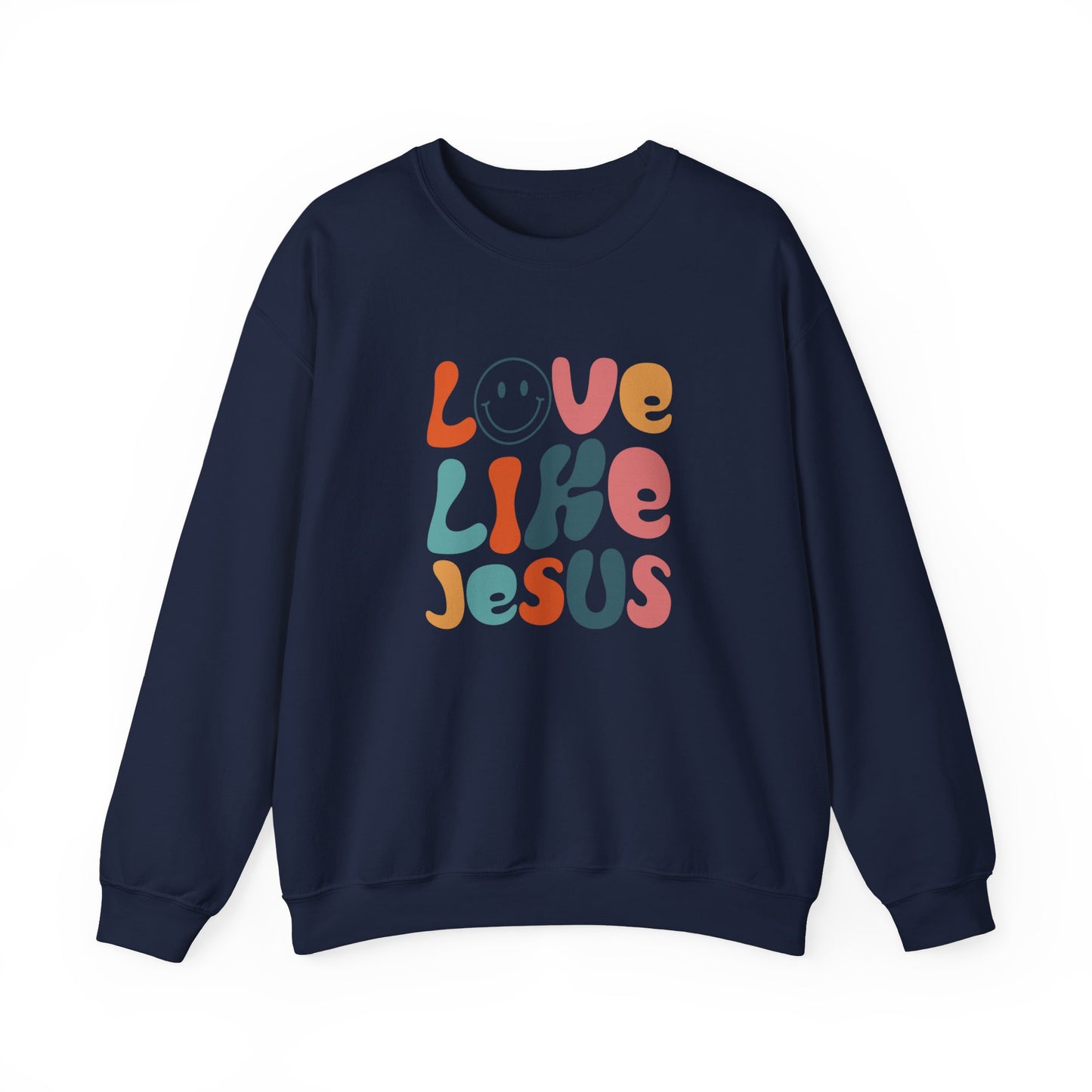 Love Jesus Scripture Crewneck For Women, Perfect For Religious Students, Teachers, Perfect Gift For Christian Faith, Catholic School Gift & Faithful Individuals