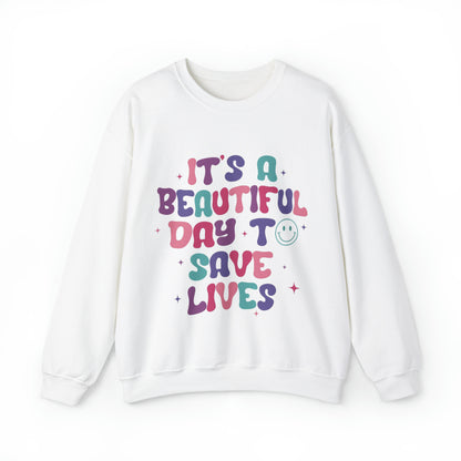 Save Lives Sweatshirt, Perfect For Nurse Week, Students, Nurse Graduates, Registered Nurses, Perfect Cozy Sweater For Thanksgiving Or Christmas & Holidays