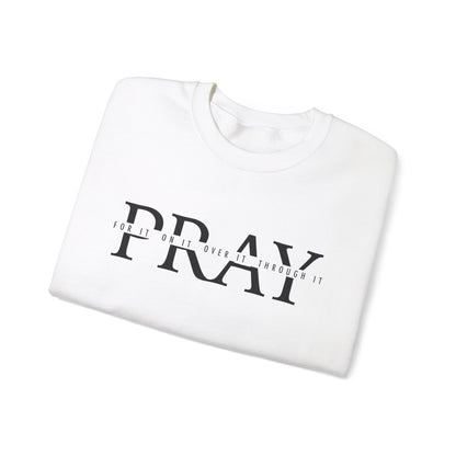 Pray For It Scripture Crewneck For Women, Perfect For Religious Students, Teachers, Perfect Gift For Christian Faith, Catholic School Gift & Faithful Individuals