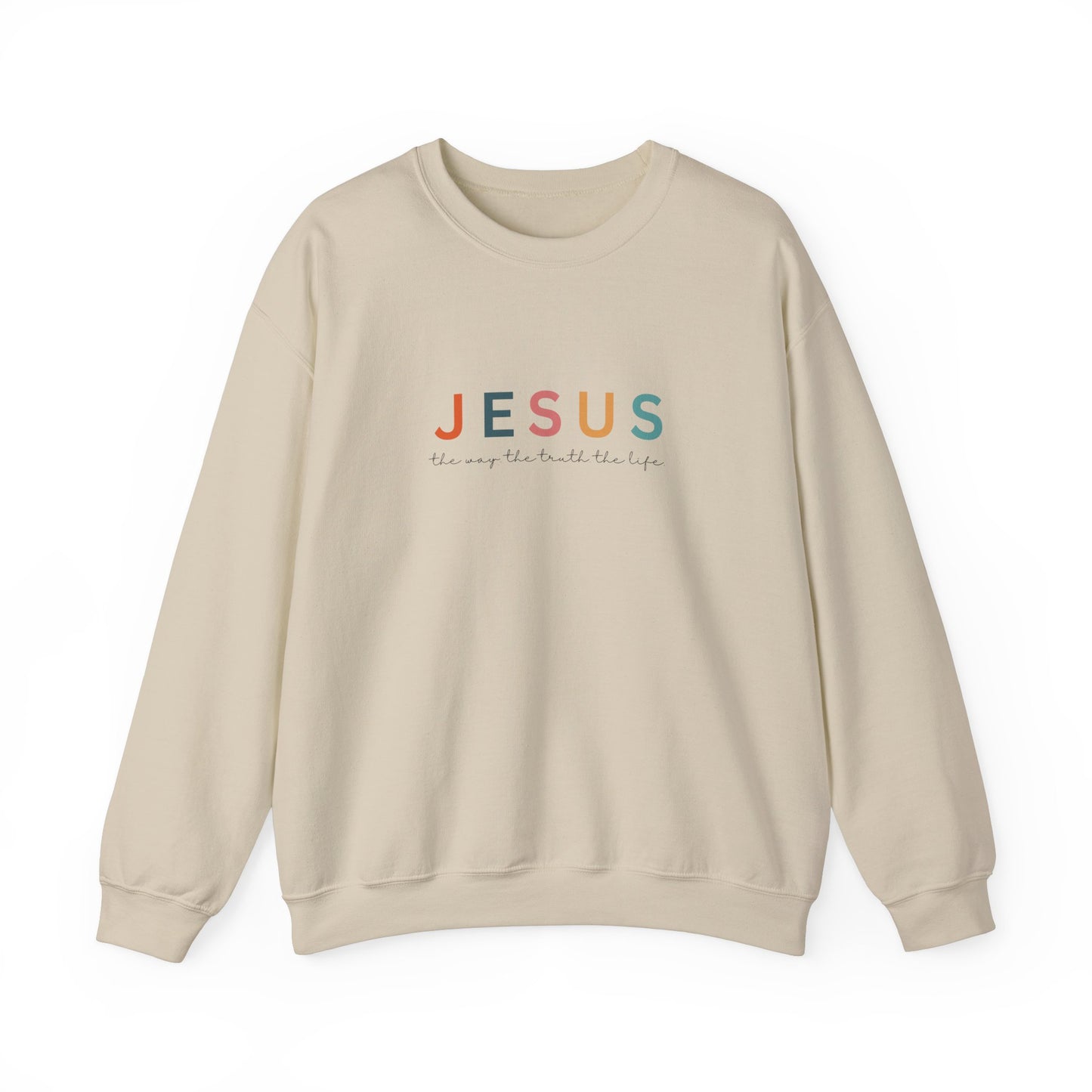 Jesus Trendy Scripture Crewneck For Women, Perfect For Religious Students, Teachers, Perfect Gift For Christian Faith, Catholic School Gift & Faithful Individuals