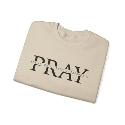 Pray For It Scripture Crewneck For Women, Perfect For Religious Students, Teachers, Perfect Gift For Christian Faith, Catholic School Gift & Faithful Individuals