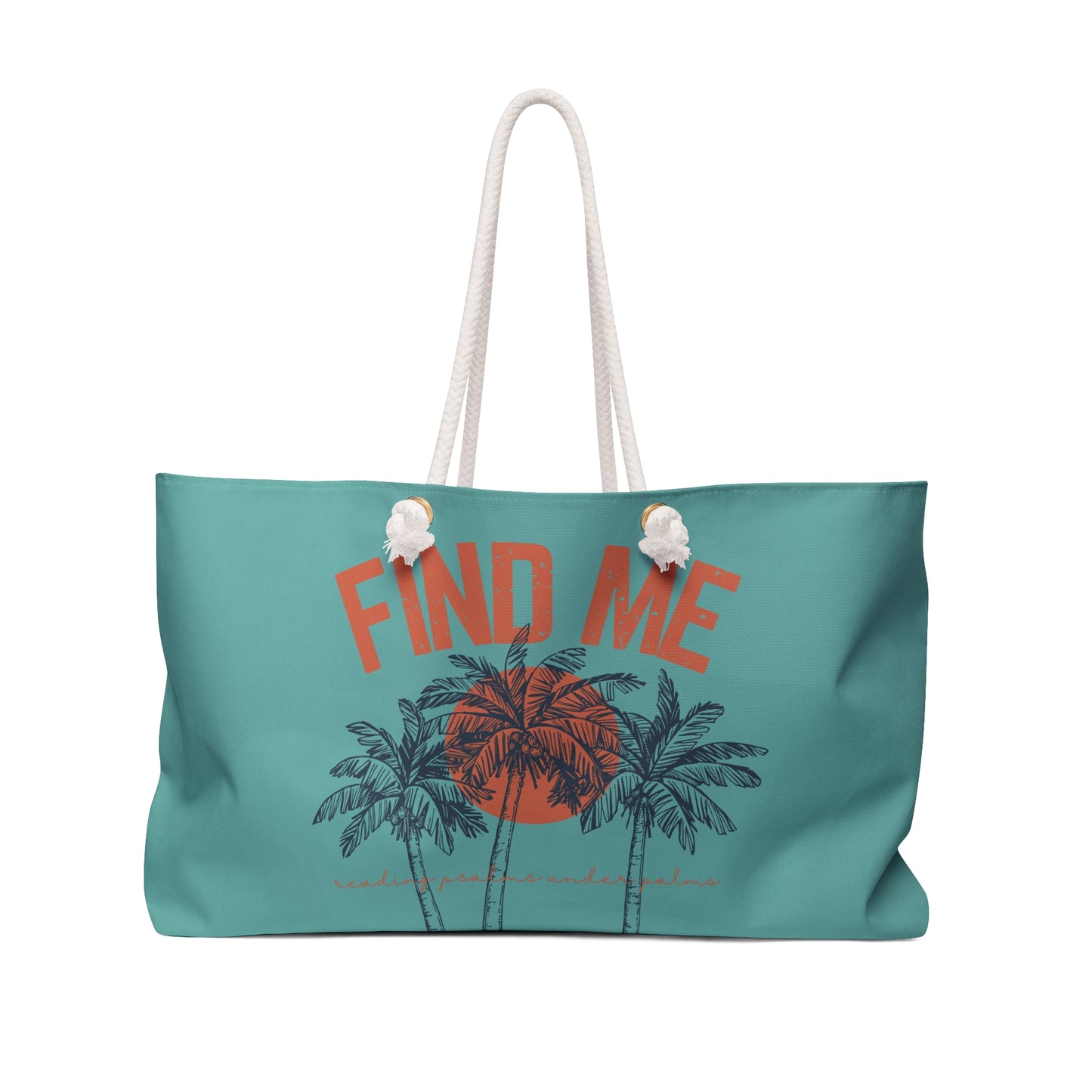 Find Me Reading Psalms Under The Palms Beach Bag Christian Tote Bag For Women, Perfect For Religious Students, Campers, Counselors, Teachers, Perfect Gift For Christian Faith, Catholic School Gift & Faithful Individuals