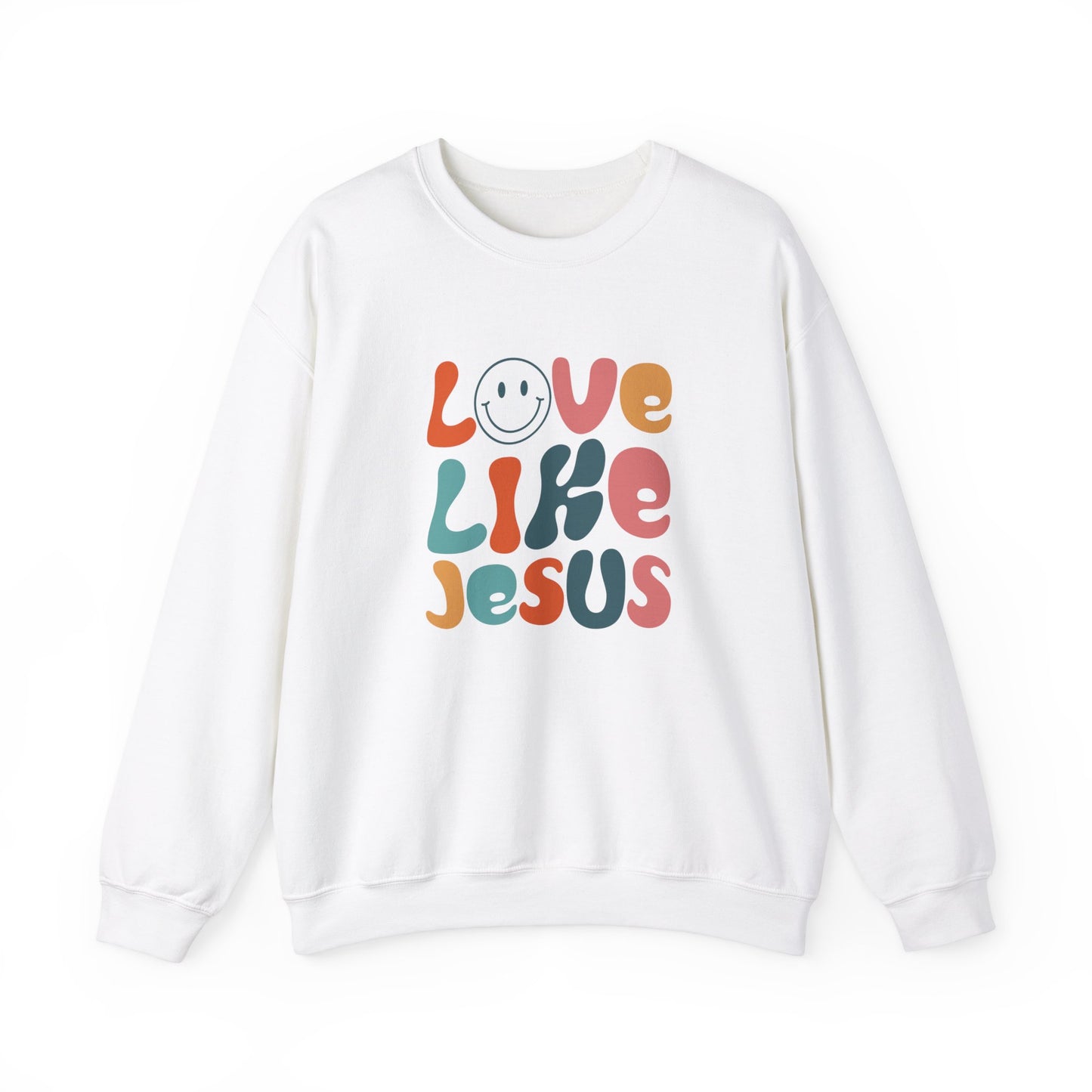 Love Jesus Scripture Crewneck For Women, Perfect For Religious Students, Teachers, Perfect Gift For Christian Faith, Catholic School Gift & Faithful Individuals