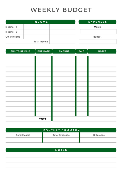 Christian Weekly Budget Spreadsheet For Saving & Taking Control of Your Finances