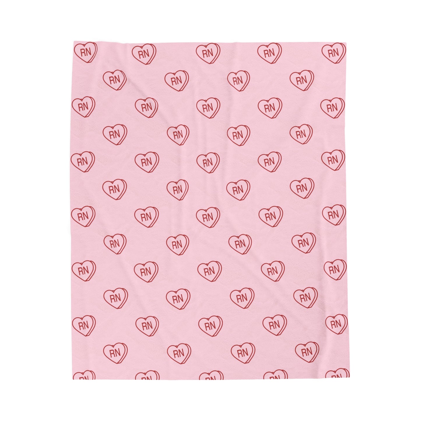 Valentine's Day Nurse Velveteen Plush Blanket