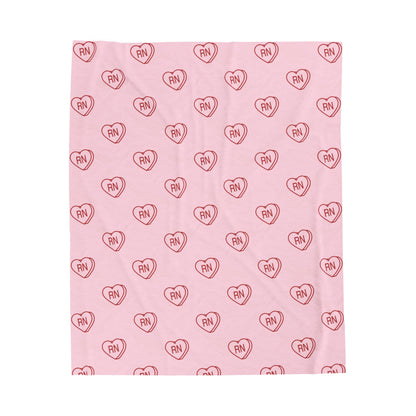 Valentine's Day Nurse Velveteen Plush Blanket