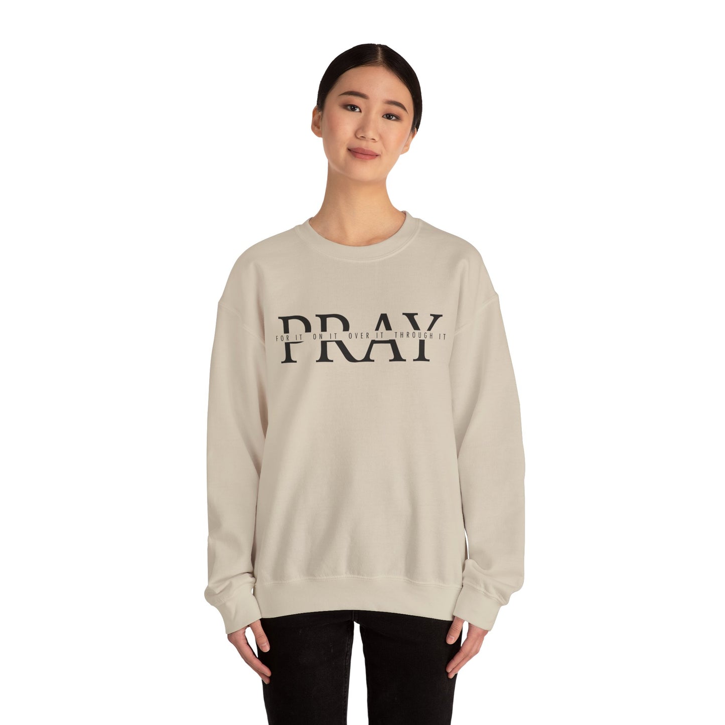 Pray For It Scripture Crewneck For Women, Perfect For Religious Students, Teachers, Perfect Gift For Christian Faith, Catholic School Gift & Faithful Individuals