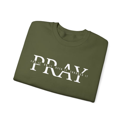 Pray For It Scripture Crewneck For Women, Perfect For Religious Students, Teachers, Perfect Gift For Christian Faith, Catholic School Gift & Faithful Individuals