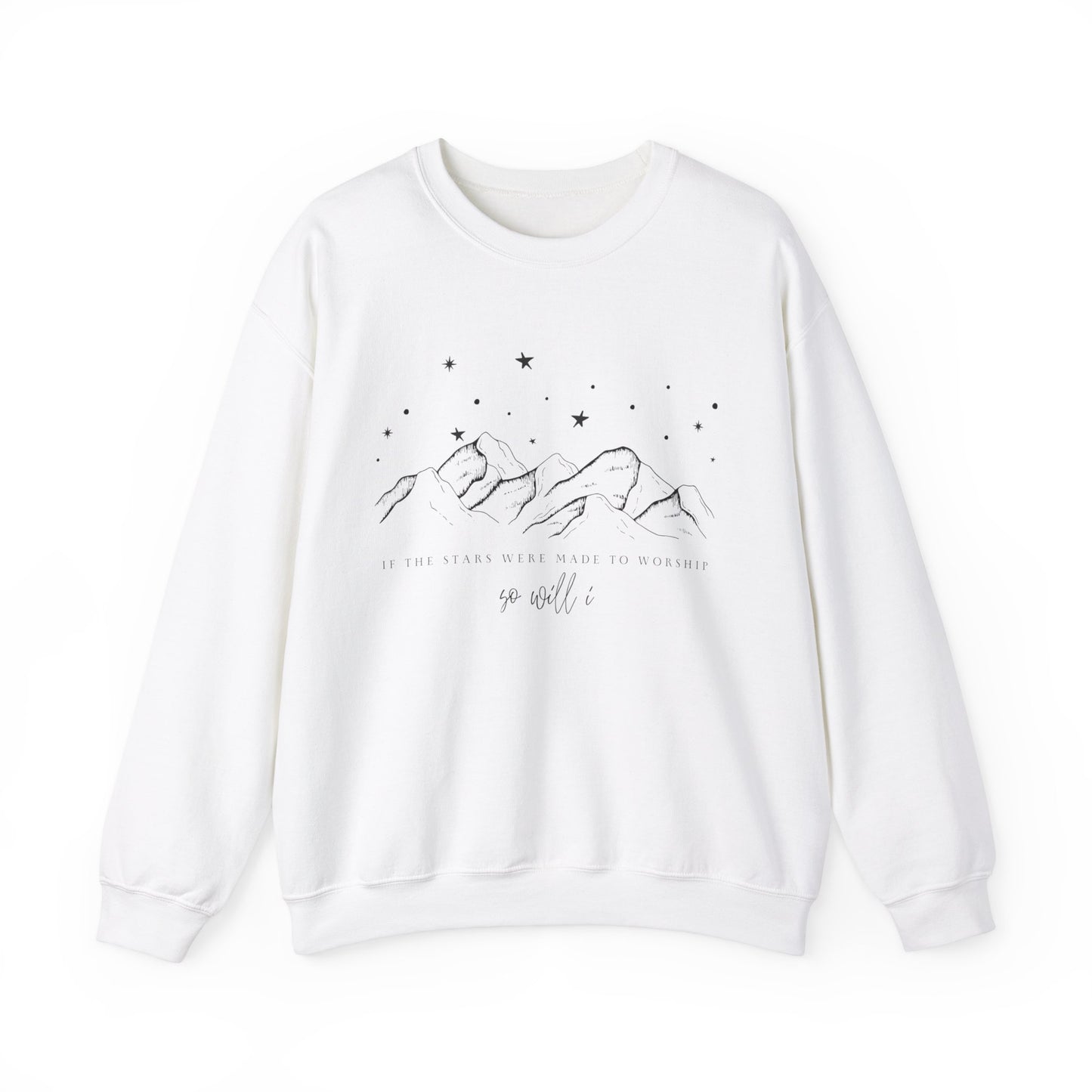 If The Stars Were Made To Worship Trendy Scripture Crewneck For Women, Perfect For Religious Students, Teachers, Perfect Gift For Christian Faith, Catholic School Gift & Faithful Individuals