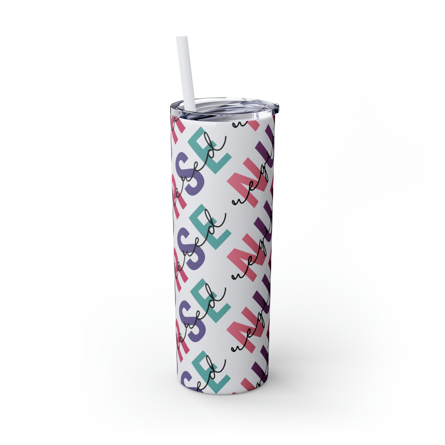 Nurse Tumbler 20oz with Straw. Perfect For Nurse Week, Students, Graduates, Registered Nurse, ER, Pediatric, Oncology, NICU, Nurse Retirement - BPA Free, Stainless Steel