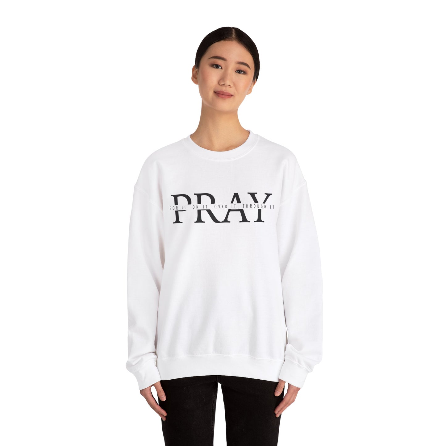 Pray For It Scripture Crewneck For Women, Perfect For Religious Students, Teachers, Perfect Gift For Christian Faith, Catholic School Gift & Faithful Individuals