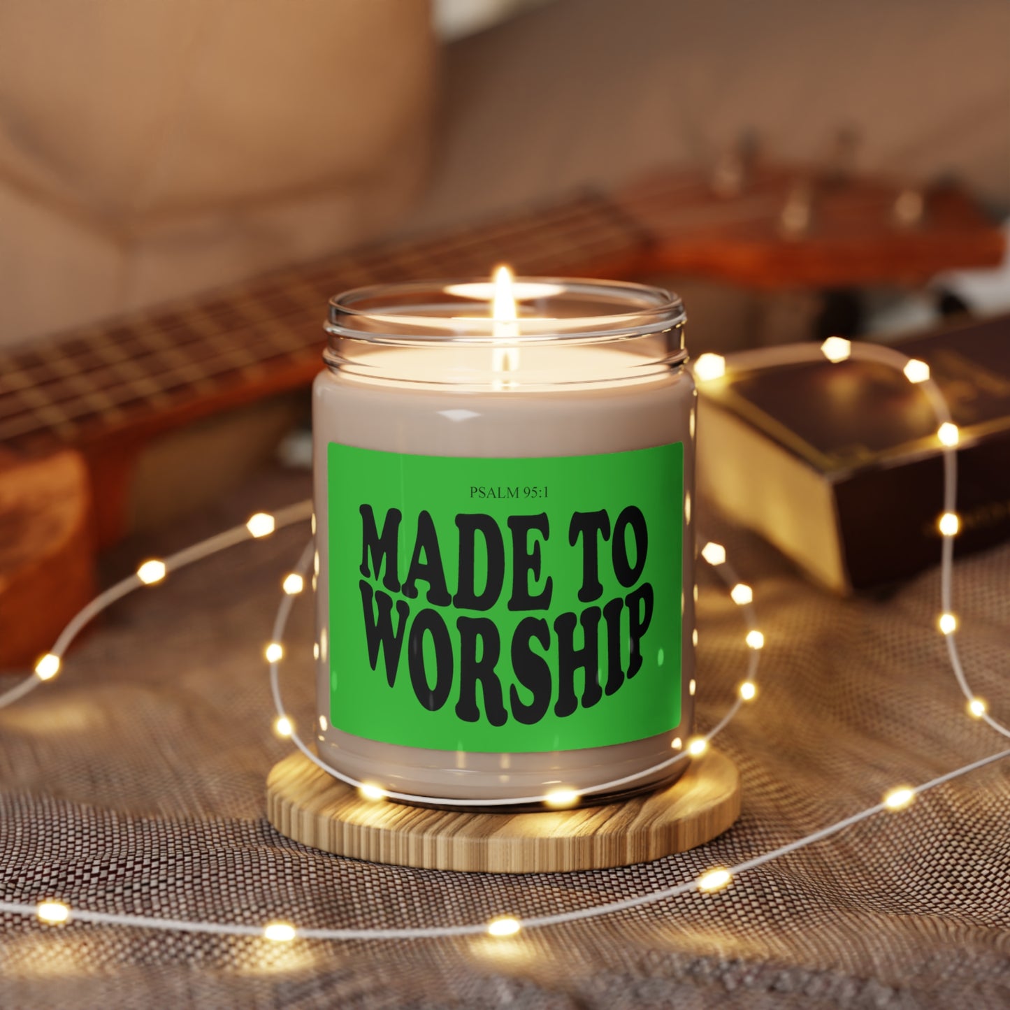 Candle For Faithful Women Psalm 95:1, Perfect For Religious Students, Teachers, Perfect Gift For Christian Faith, Catholic School & Faithful Individuals