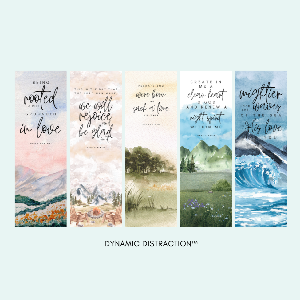 Watercolor Themed Scripture Printable Bookmark Project