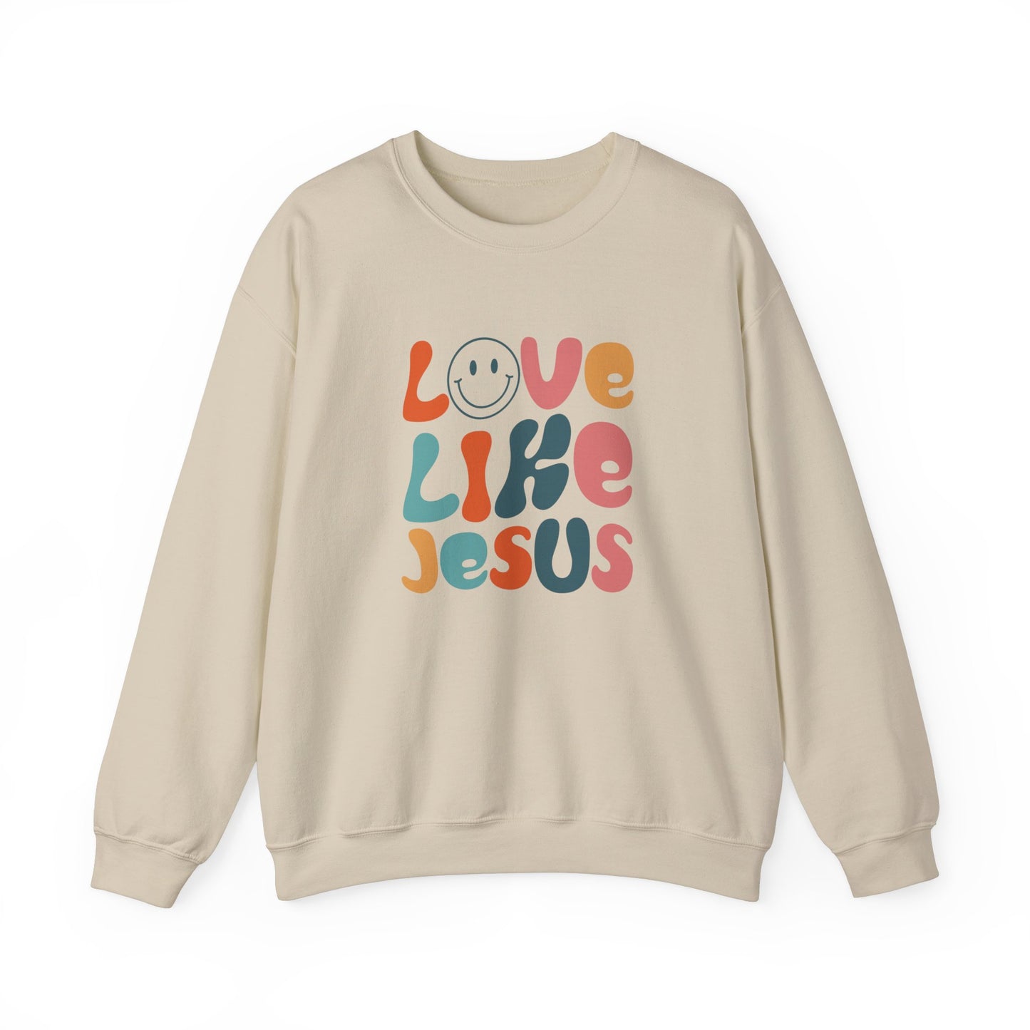 Love Jesus Scripture Crewneck For Women, Perfect For Religious Students, Teachers, Perfect Gift For Christian Faith, Catholic School Gift & Faithful Individuals