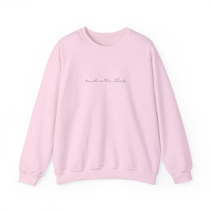 Trust In The Lord Trendy Scripture Crewneck For Women, Perfect For Religious Students, Teachers, Perfect Gift For Christian Faith, Catholic School Gift & Faithful Individuals