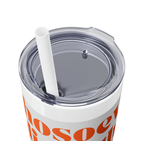 John 3:16 Bible Skinny Tumbler With Straw: Sip in the Essence of Eternal Love