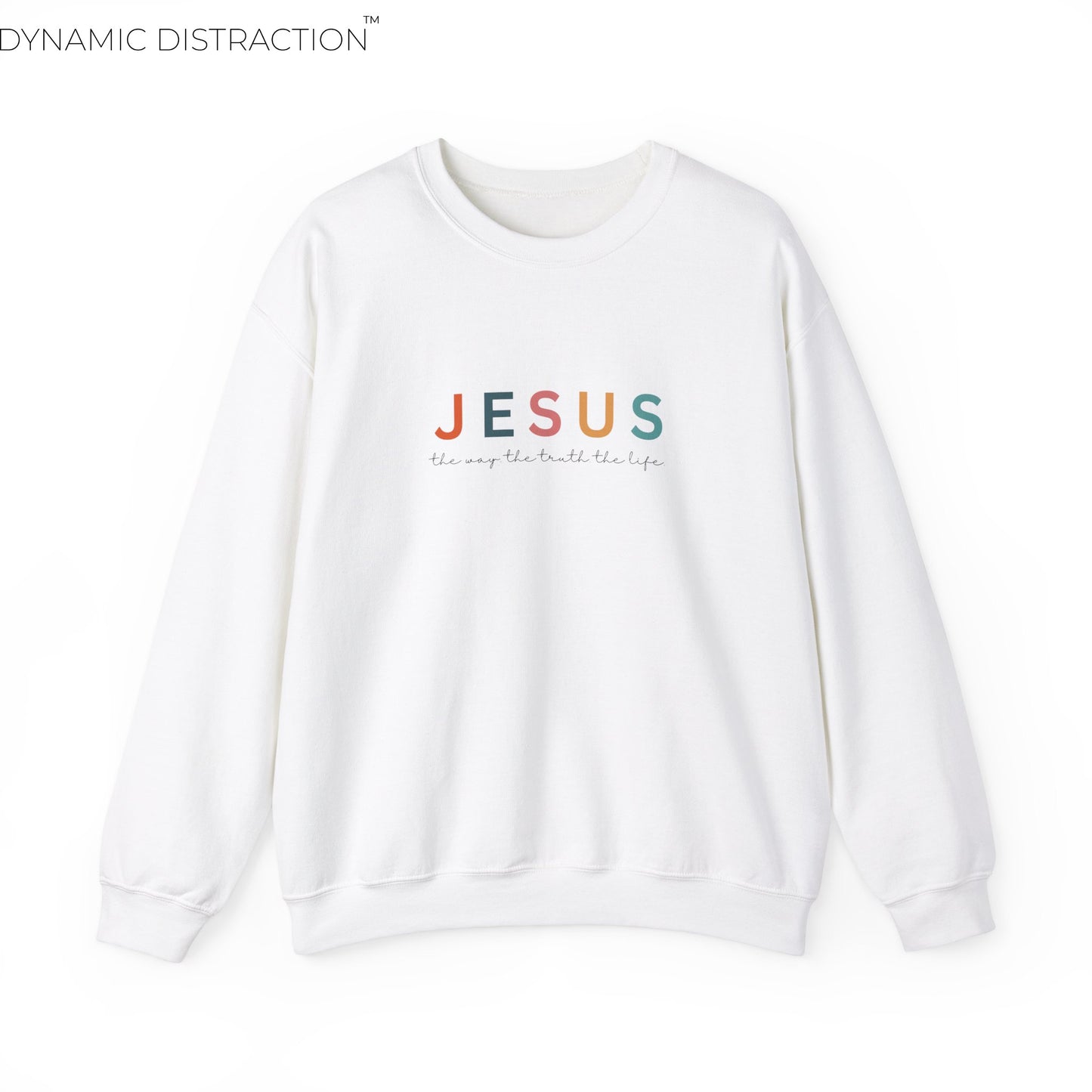 Jesus Trendy Scripture Crewneck For Women, Perfect For Religious Students, Teachers, Perfect Gift For Christian Faith, Catholic School Gift & Faithful Individuals