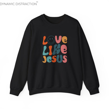 Love Jesus Scripture Crewneck For Women, Perfect For Religious Students, Teachers, Perfect Gift For Christian Faith, Catholic School Gift & Faithful Individuals