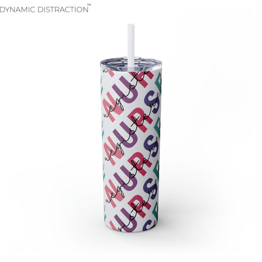 Nurse Tumbler 20oz with Straw. Perfect For Nurse Week, Students, Graduates, Registered Nurse, ER, Pediatric, Oncology, NICU, Nurse Retirement - BPA Free, Stainless Steel